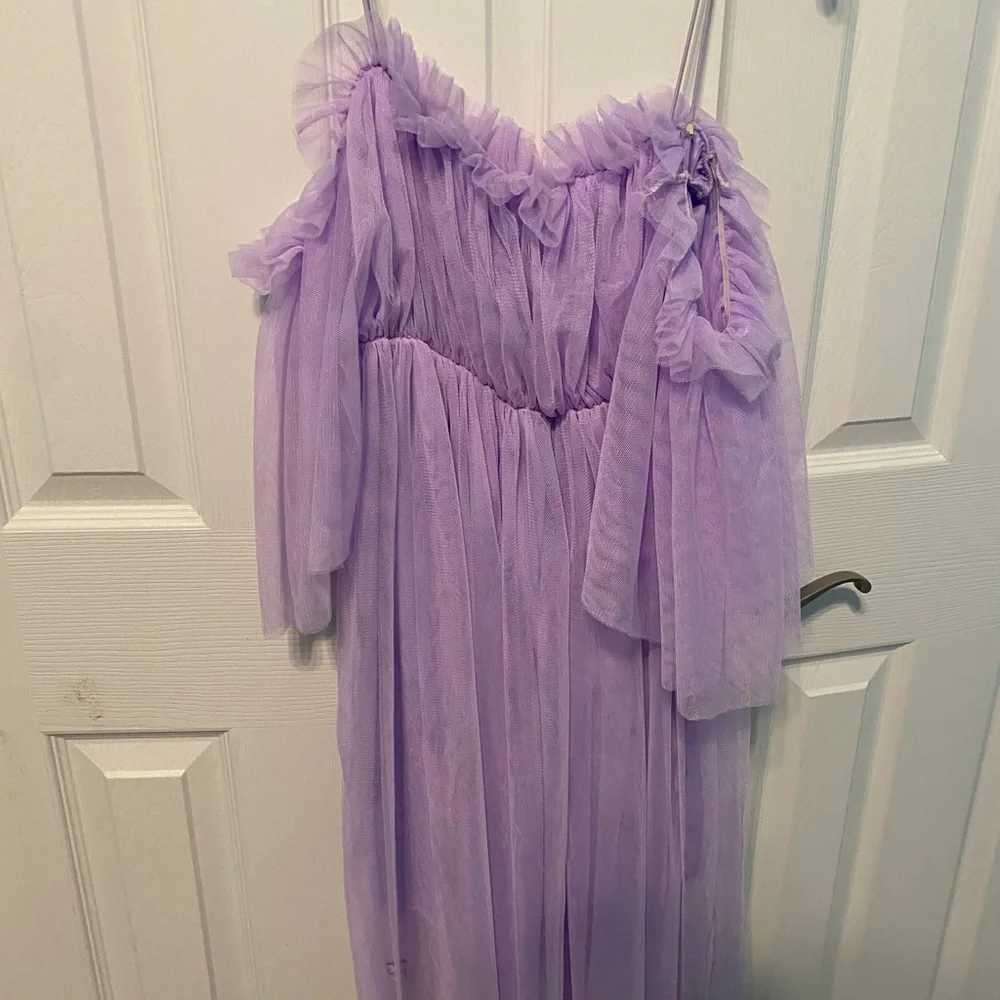 Lavender Fluffy Dress - Picture 6 of 7